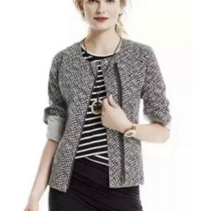 Cabi Cliffside Moto Zipper Jacket Multicolor Pattern